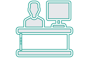 Icon of Person at Desk