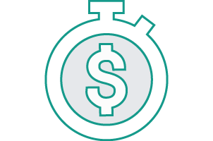 Dollar and Stopwatch Icon