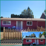 Before and After photos of roof replacement