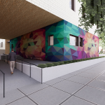 Rendering from the breezeway of Dartmouth Crossing